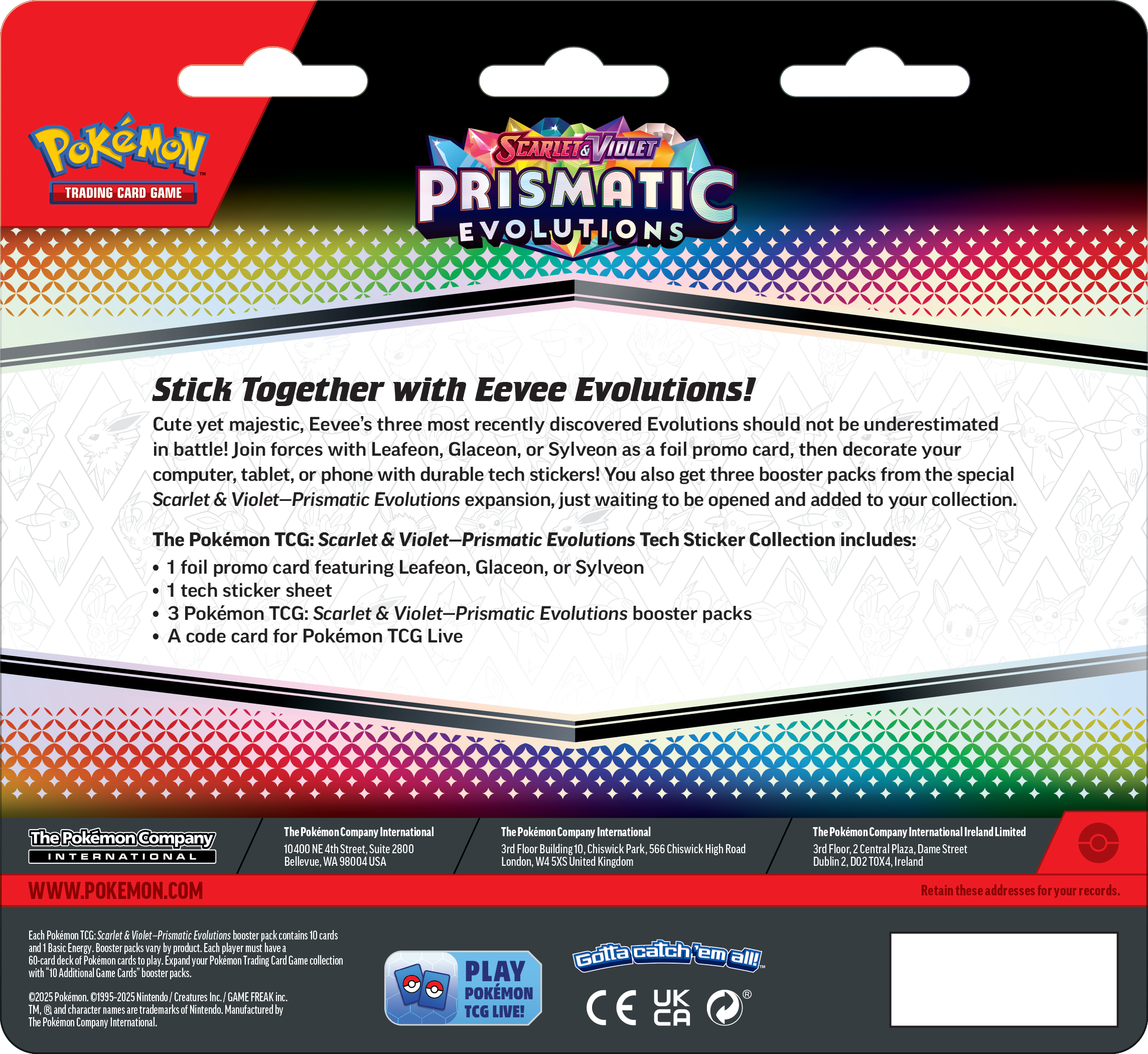 Prismatic Evolutions - Tech Sticker Collection
