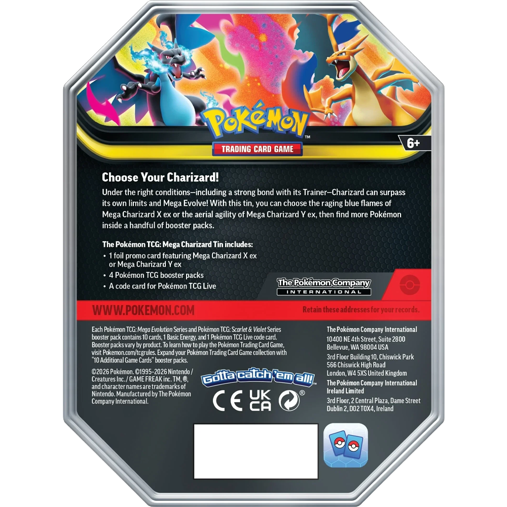Spring Tin 2026 - Mega Charizard X & Y ex